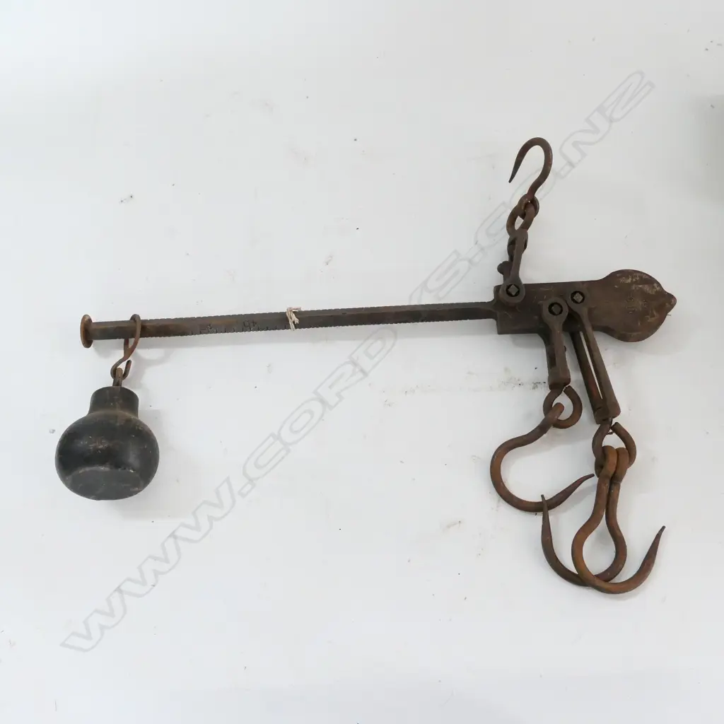 2 'STEELYARD' SCALES ALONG WITH OTHER SPRING SCALES, ETC Image 1++